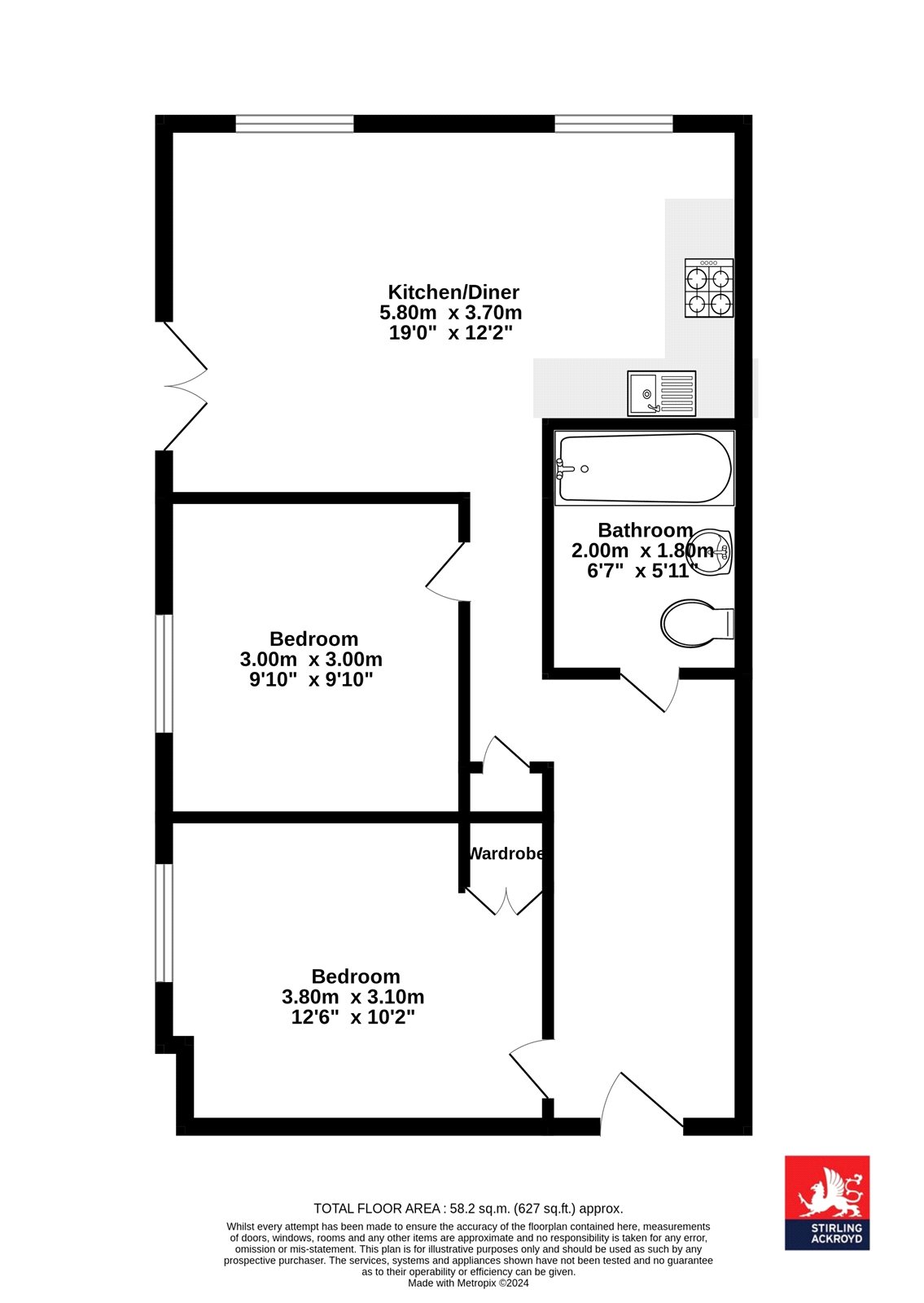 48 Howard Court,, Tudor Way, Woking floorplan
