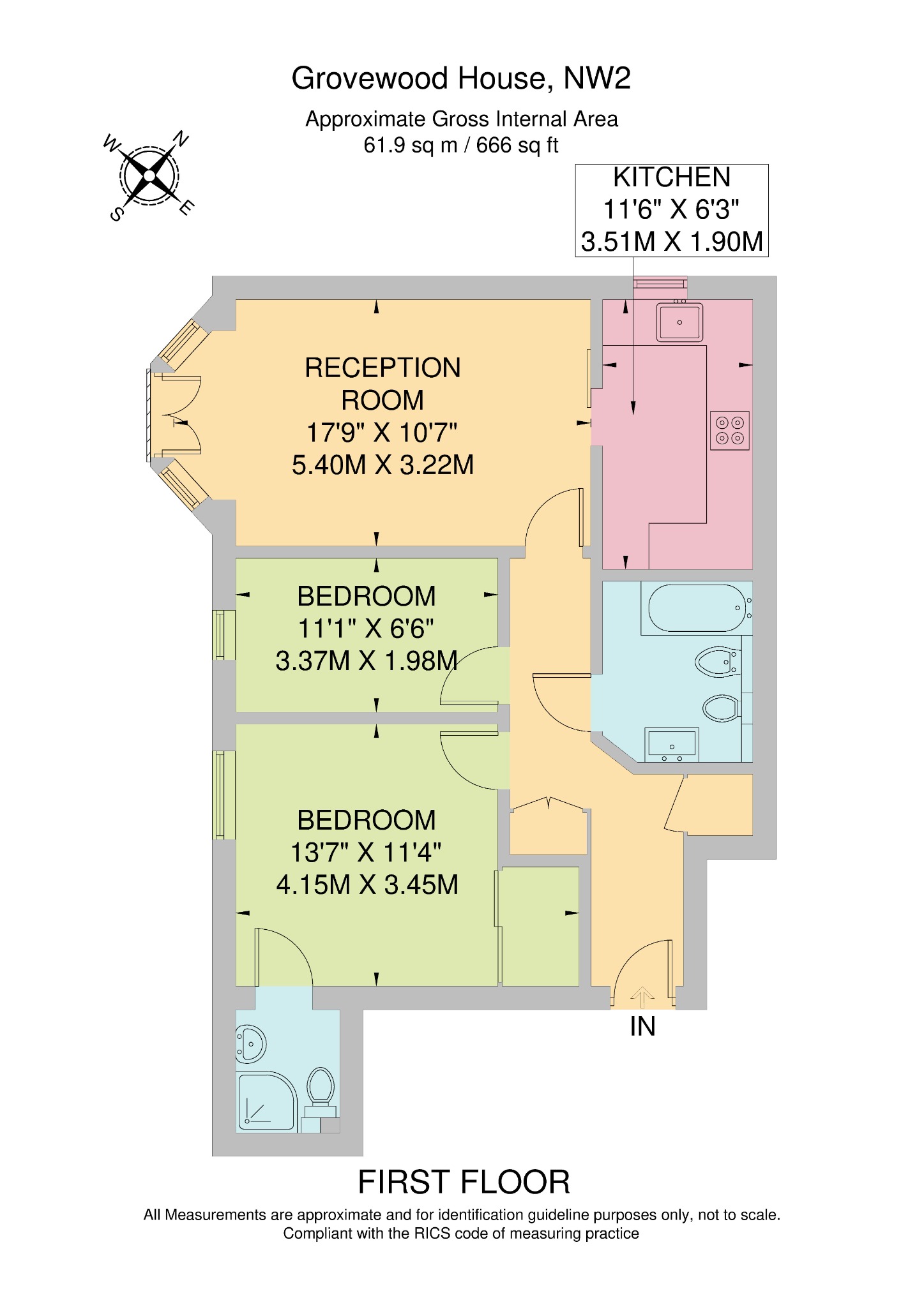 Flat 7, Grovewood House, London floorplan