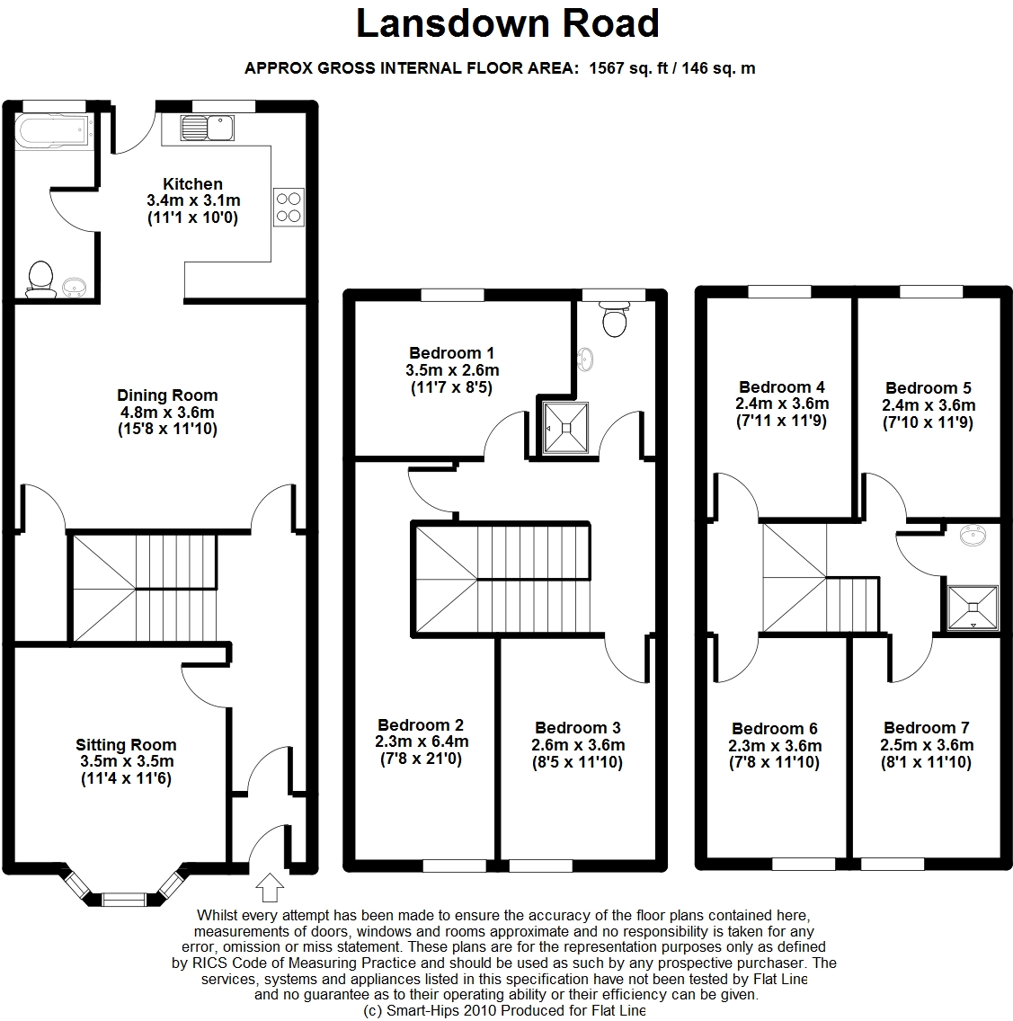 7 Bedrooms Terraced house to rent in Lansdown Road, Redland, Bristol BS6