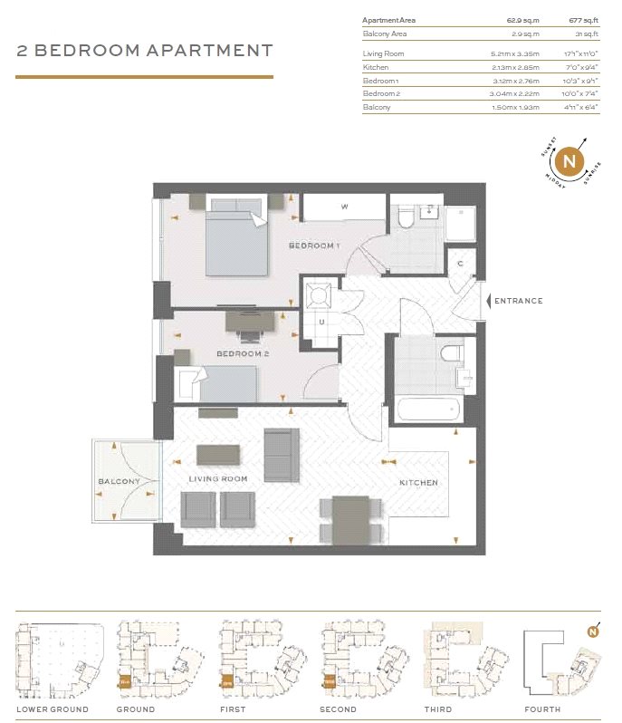 2 Bedrooms Flat to rent in Brewery Lane, Twickenham, Middlesex TW1