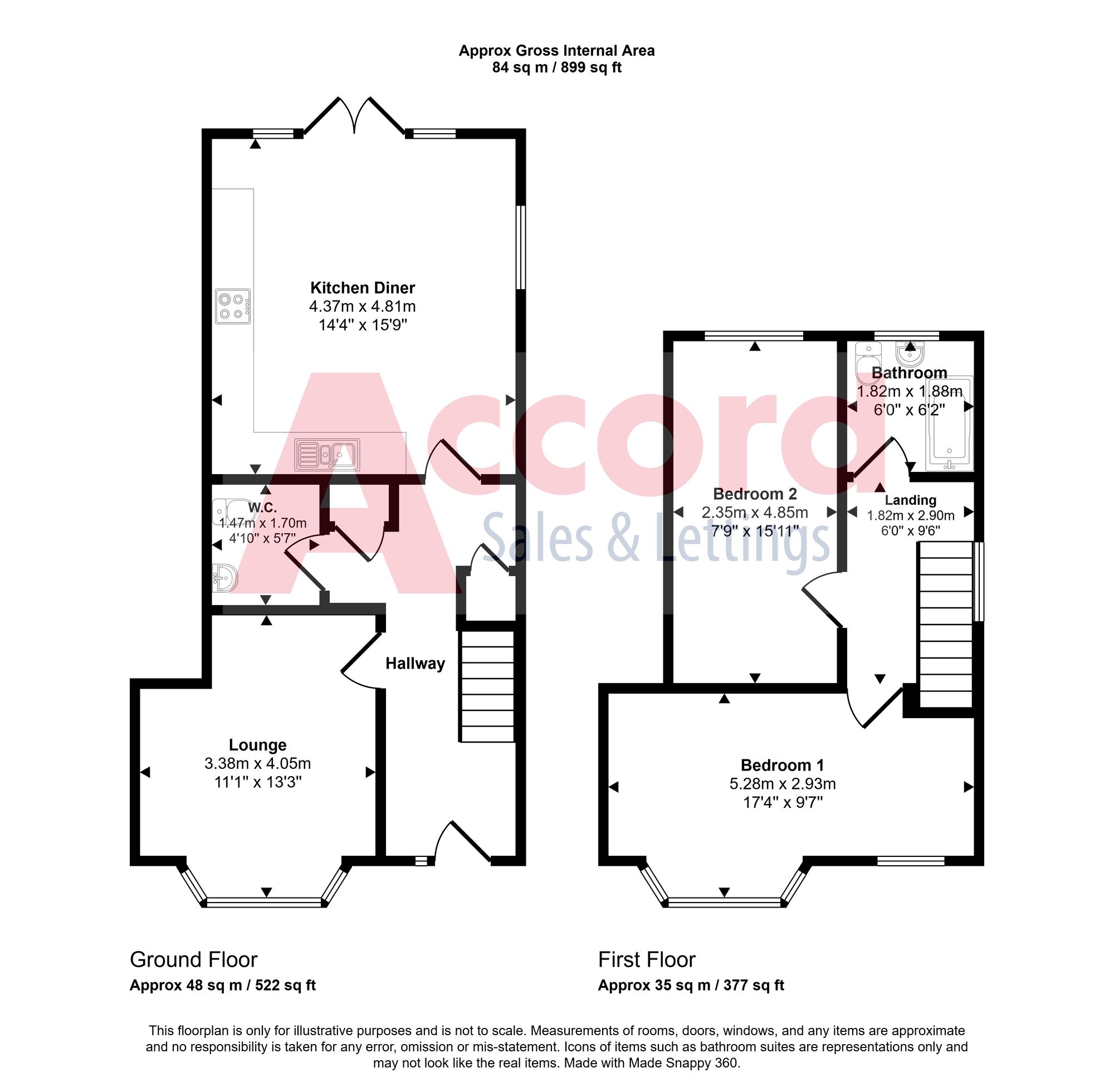 65 Lessington Avenue, Romford floorplan