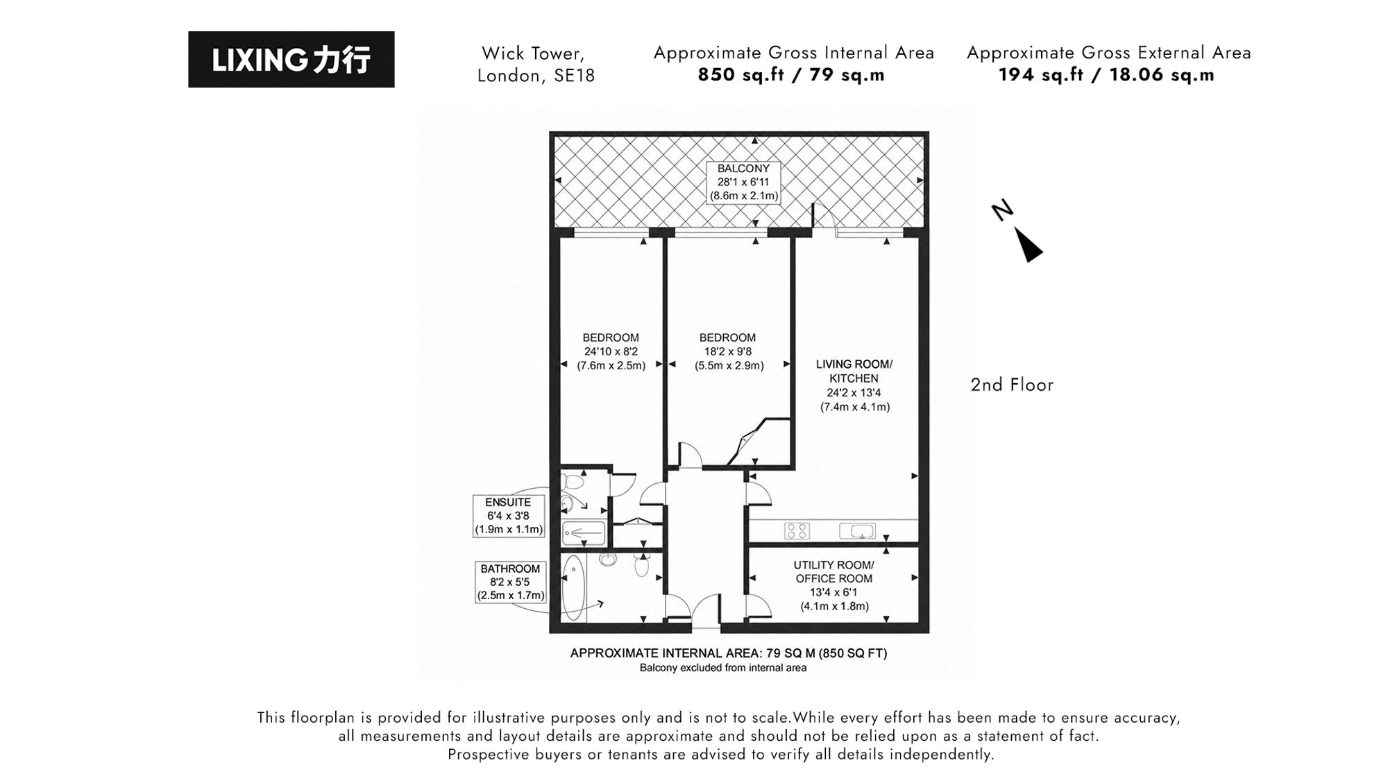 23 Wick Tower, London floorplan