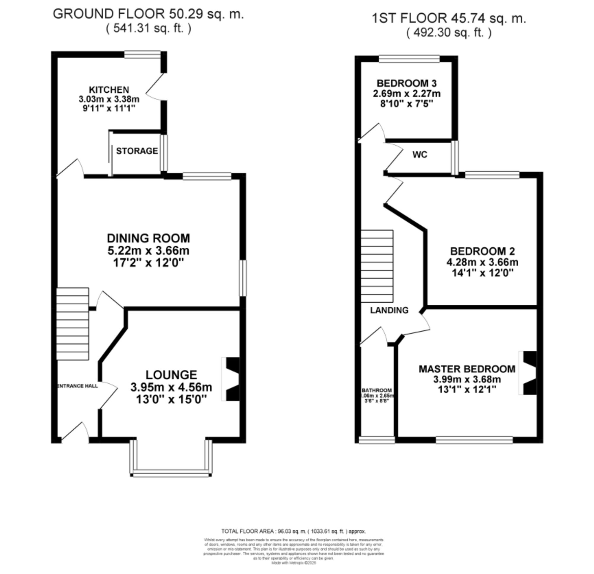 4 The Villas Foxt Road, Stoke-On-Trent floorplan
