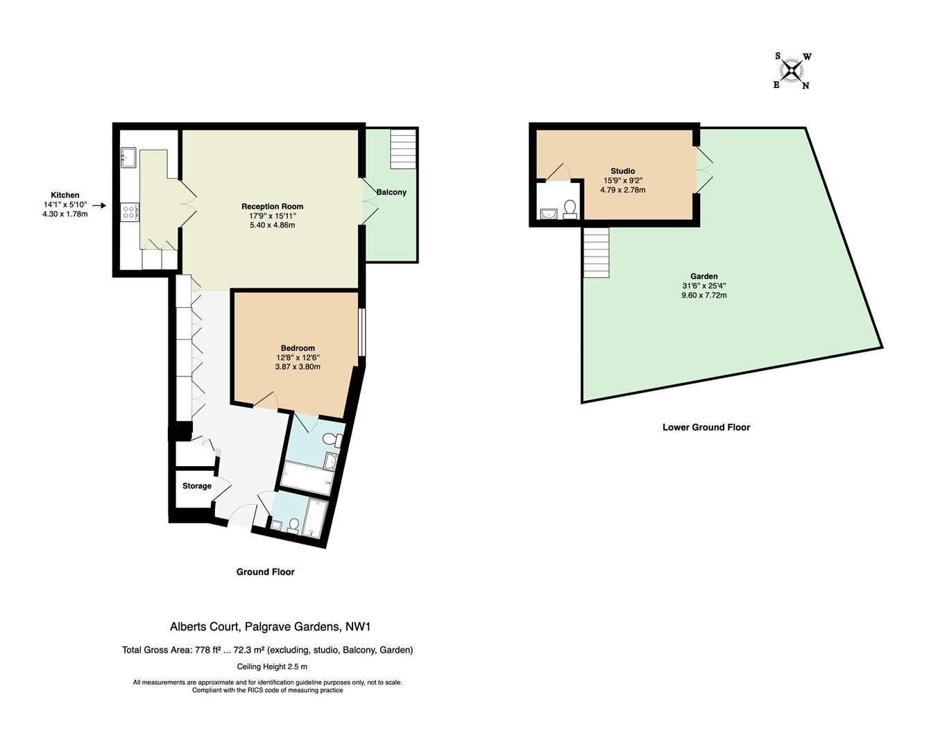 Alberts Court, 2 Palgrave Gardens, London NW1, 1 bedroom flat for sale