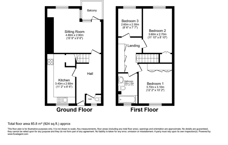 5 Creon Court, Caldwell Street, London floorplan