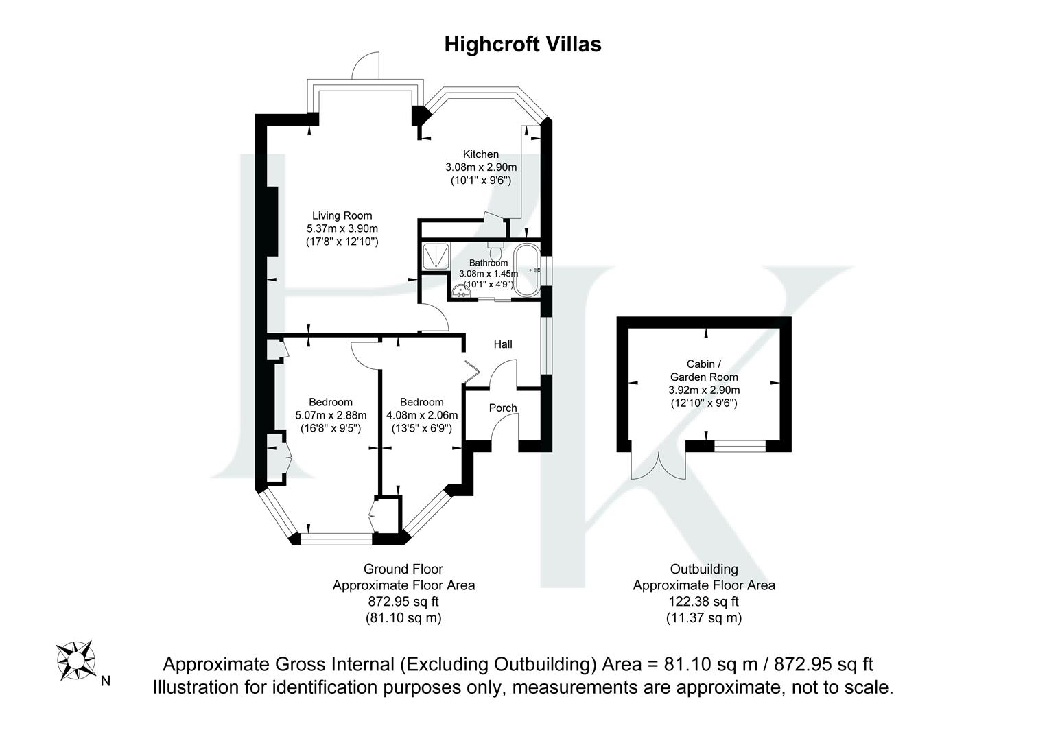 Flat B, 4, Highcroft Villas, Brighton floorplan