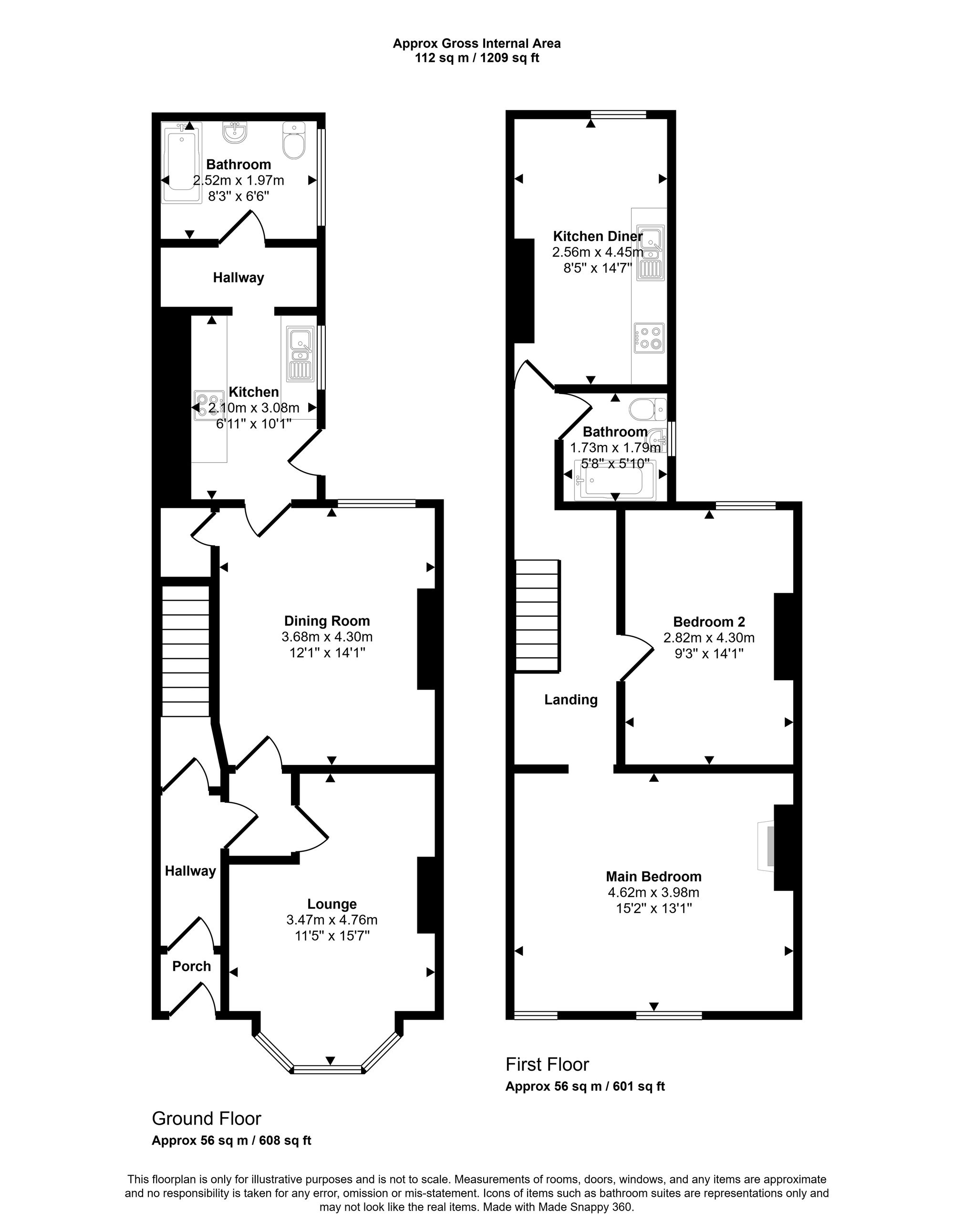 Flat 1 & Flat 2, 78 Park Road, Wigan, Wigan floorplan