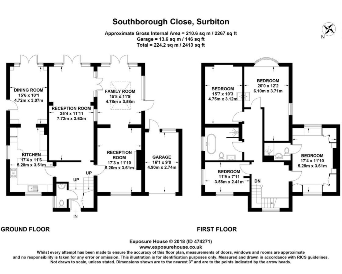 1 Bedrooms Detached house for sale in Southborough Close, Southborough Close, Surrey, 6Pu KT6