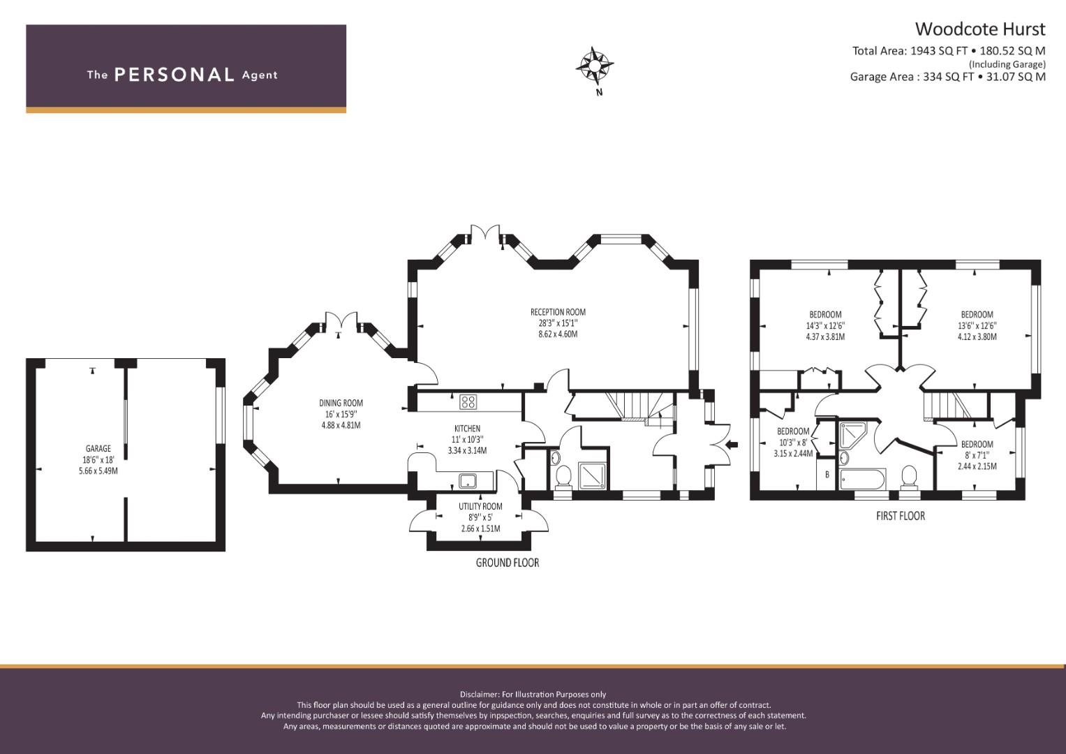 19, Woodcote Hurst, Epsom floorplan