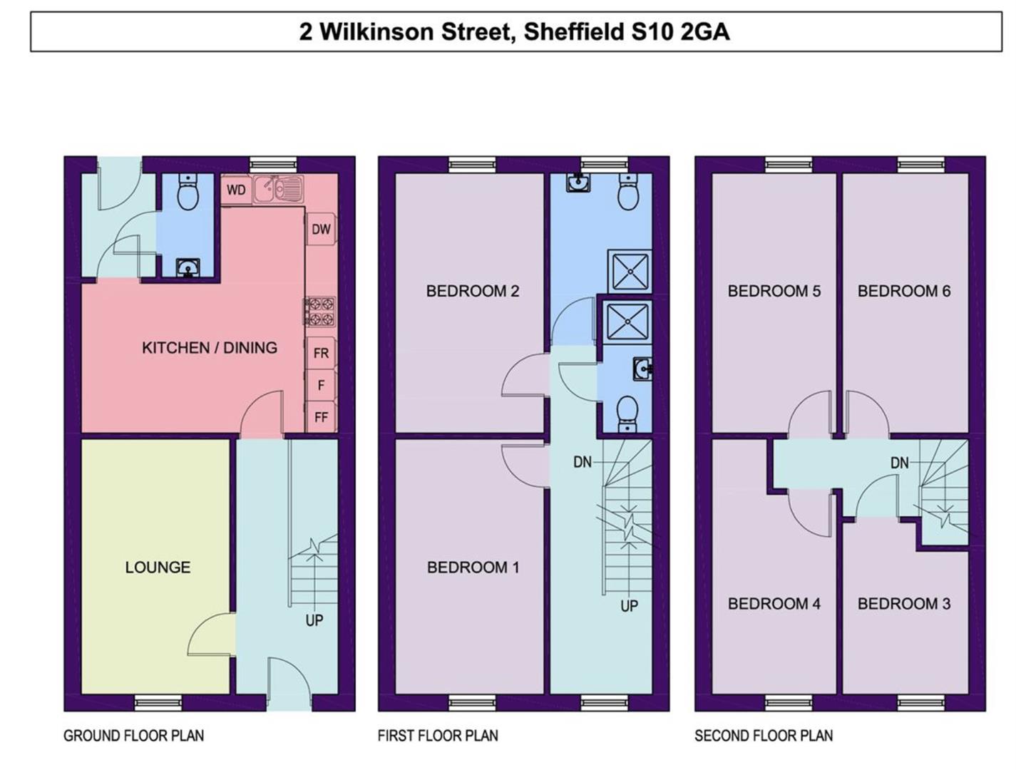2, Wilkinson Street, Sheffield floorplan
