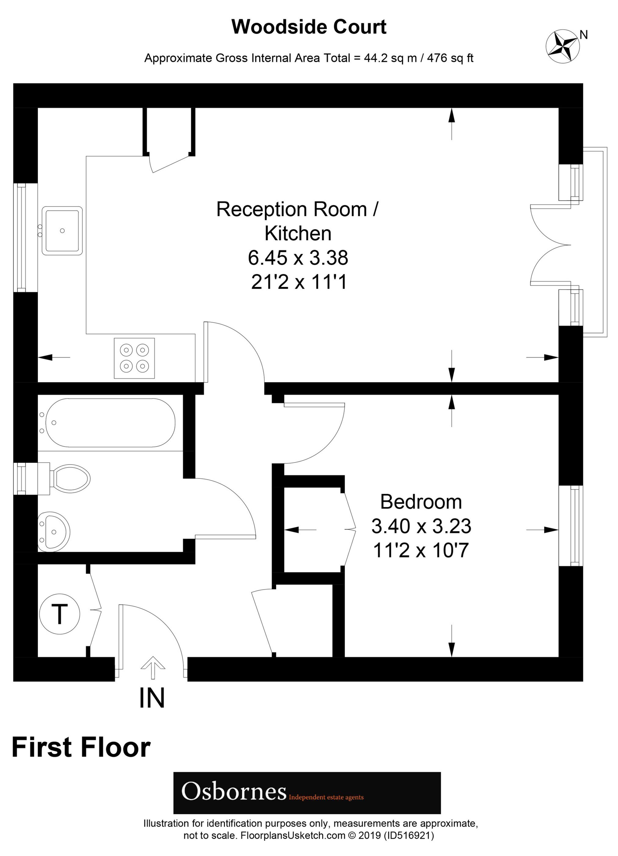 1 Bedrooms Flat to rent in Woodside Court, Farnborough GU14