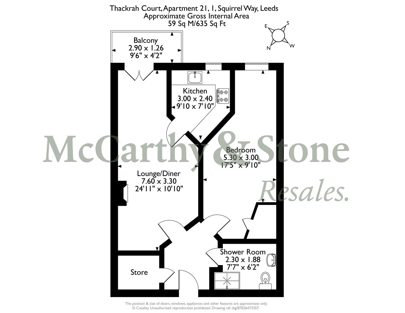 21 Thackrah Court, Squirrel Way, Leeds floorplan