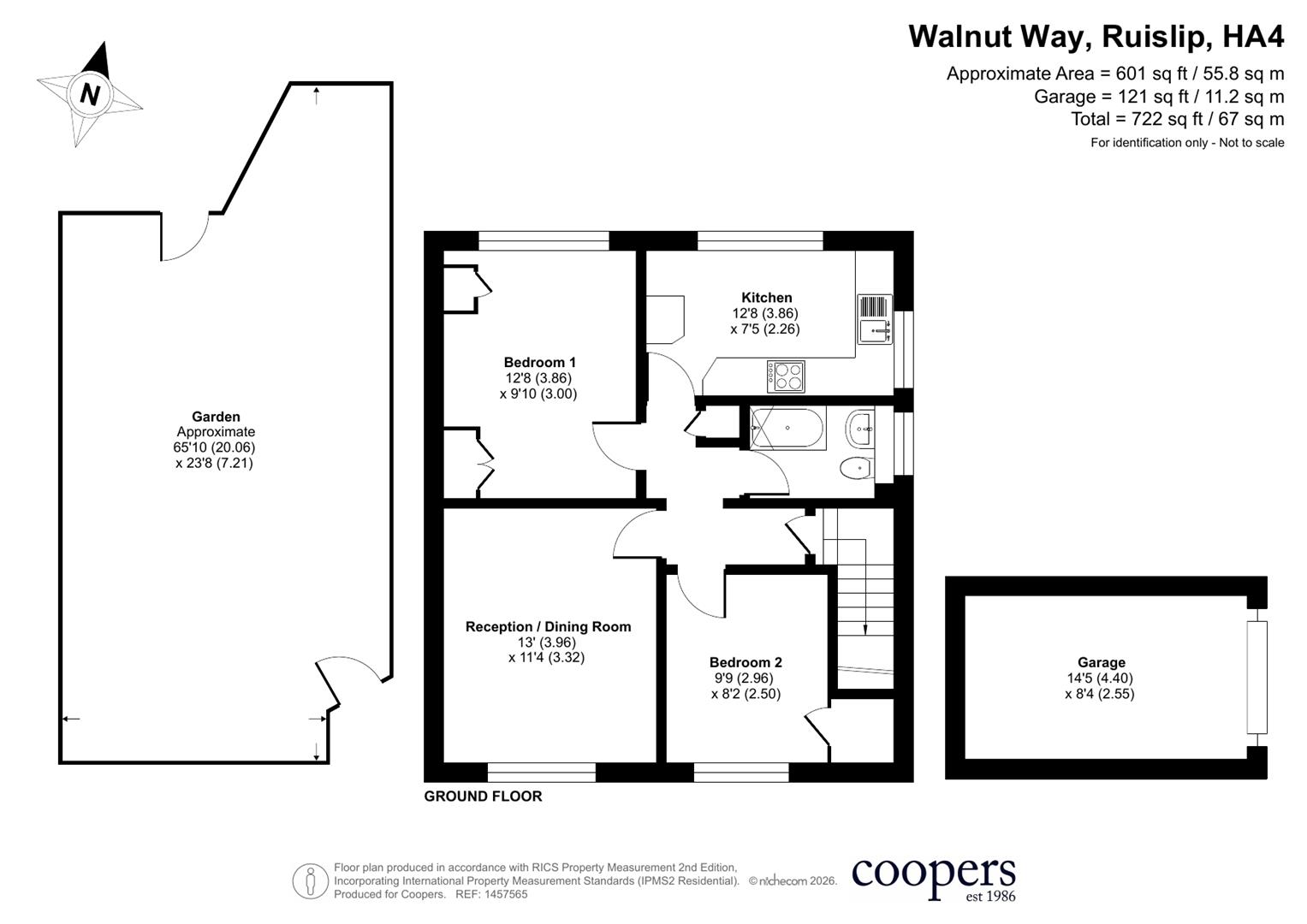 13B, Walnut Way, Ruislip floorplan