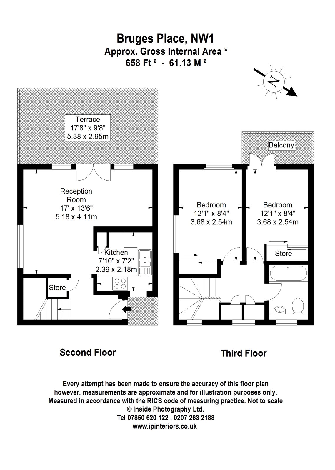 2 Bedrooms Flat to rent in Bruges Place, London NW1