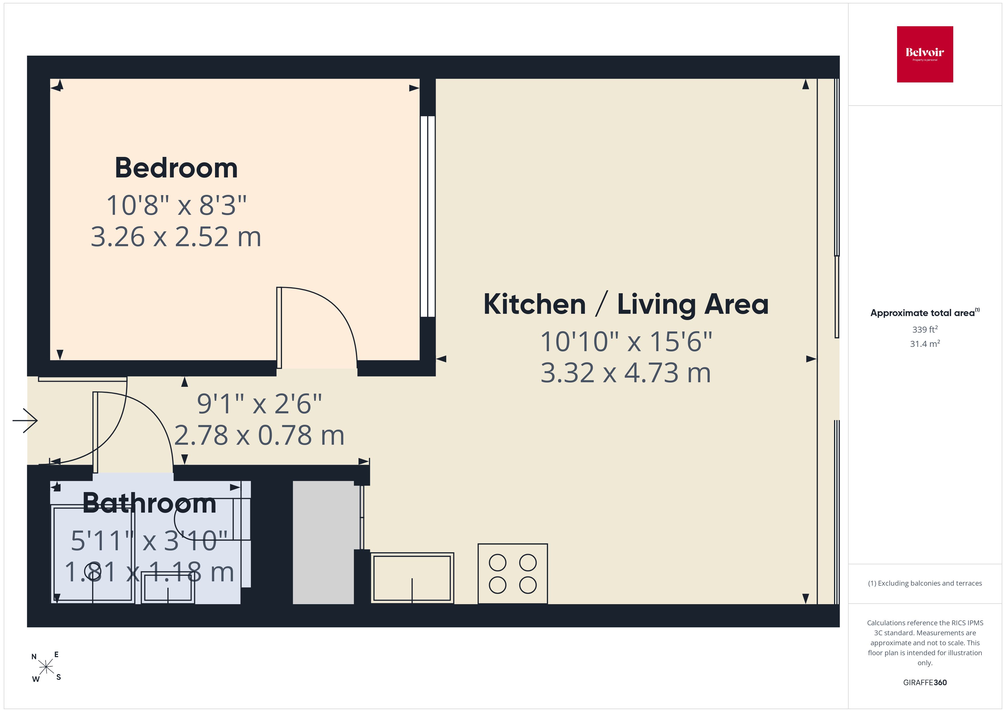 106, Redcliffe Apartments, Caswell Bay, Swansea floorplan