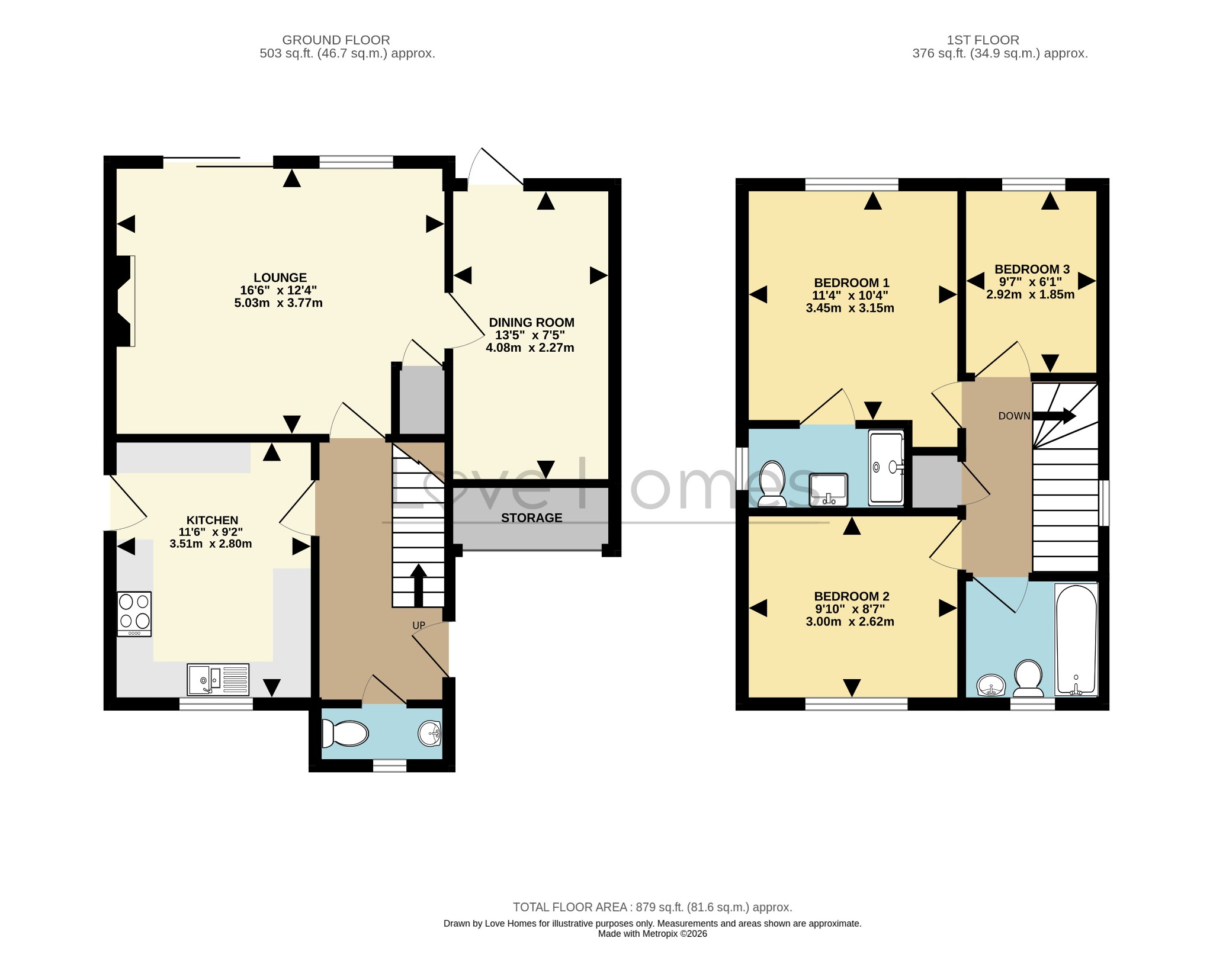 Lidlington, Bedfordshire floorplan