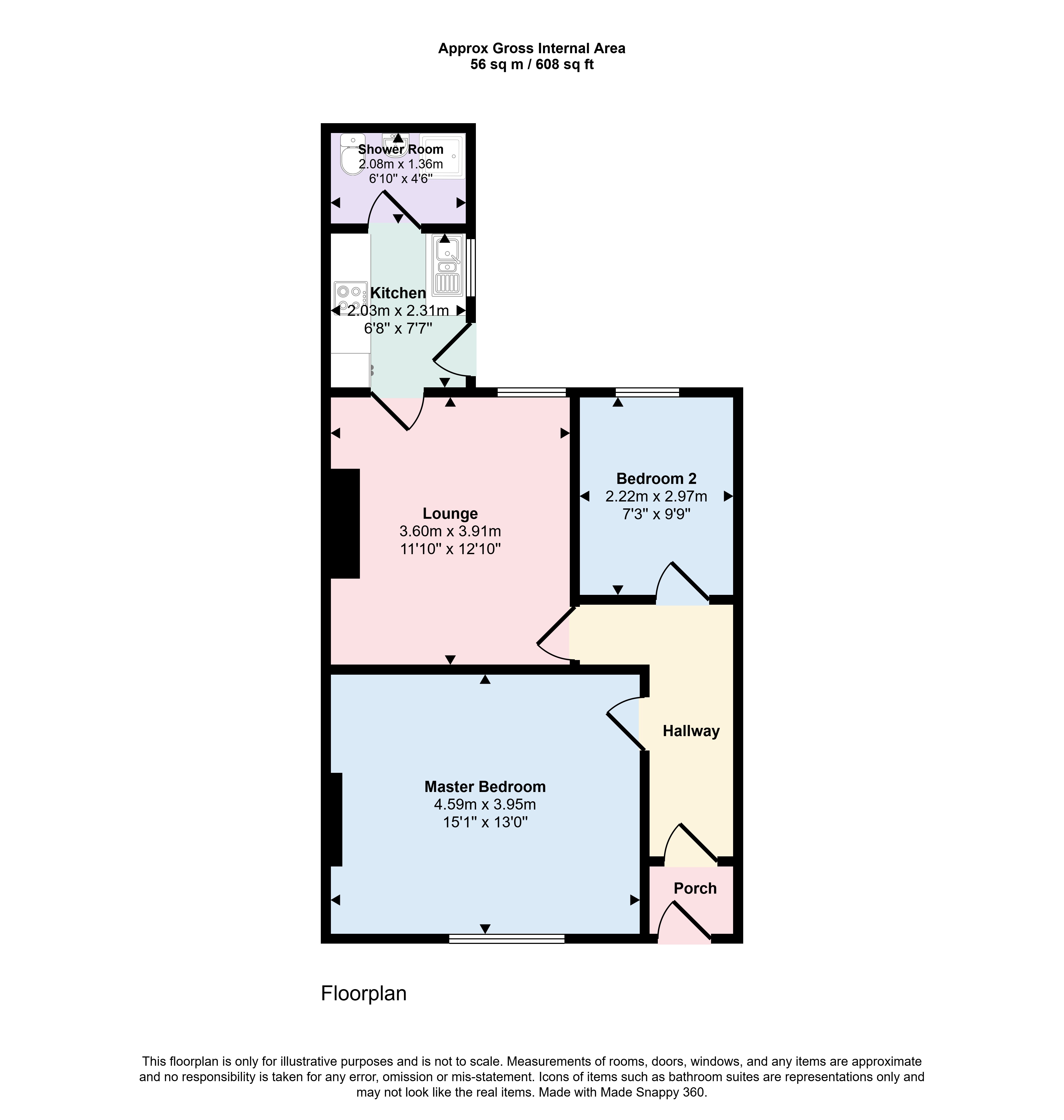 5, Gladstone Terrace, Boldon Colliery floorplan