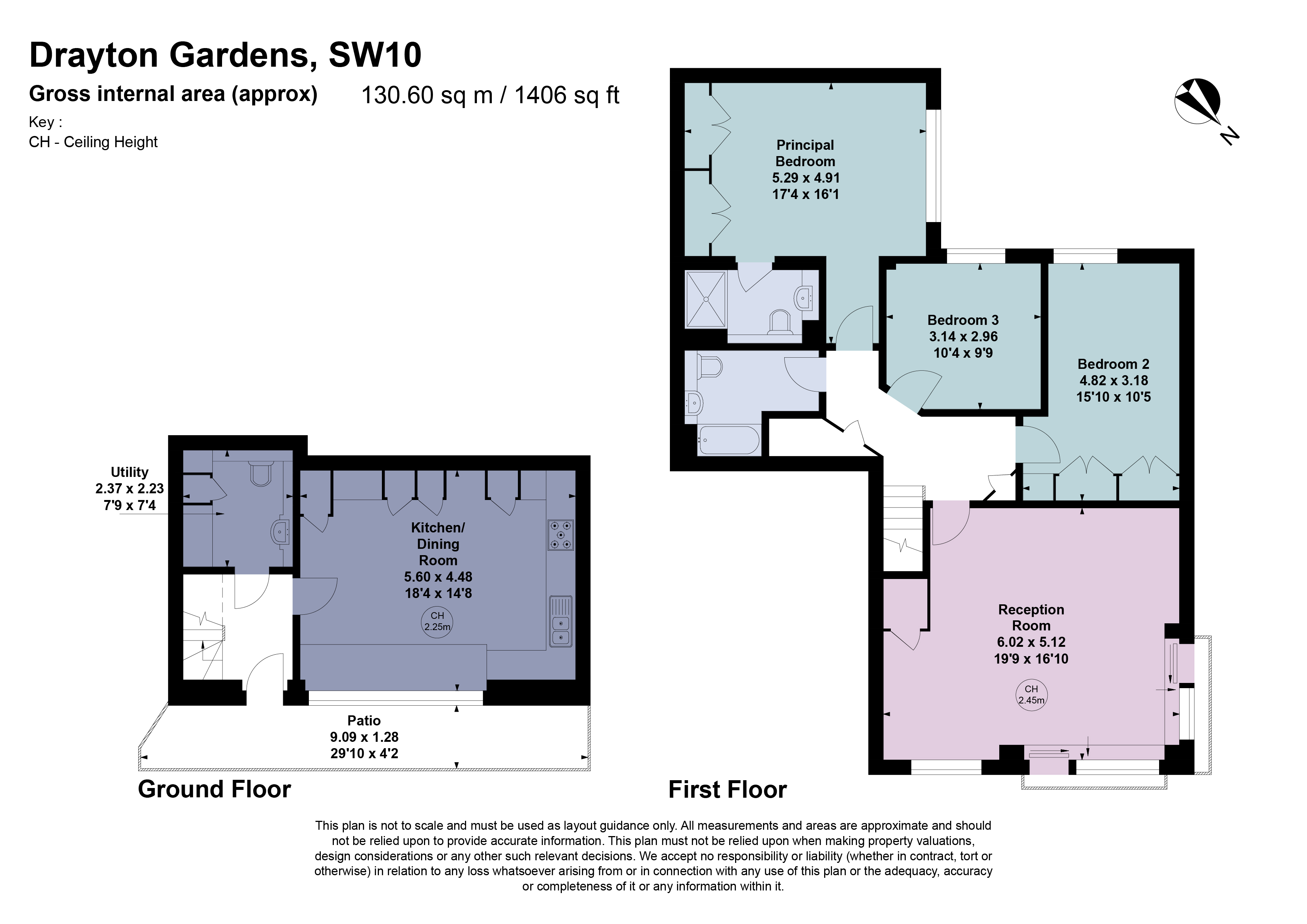 Flat 1, 110, Drayton Gardens, London floorplan