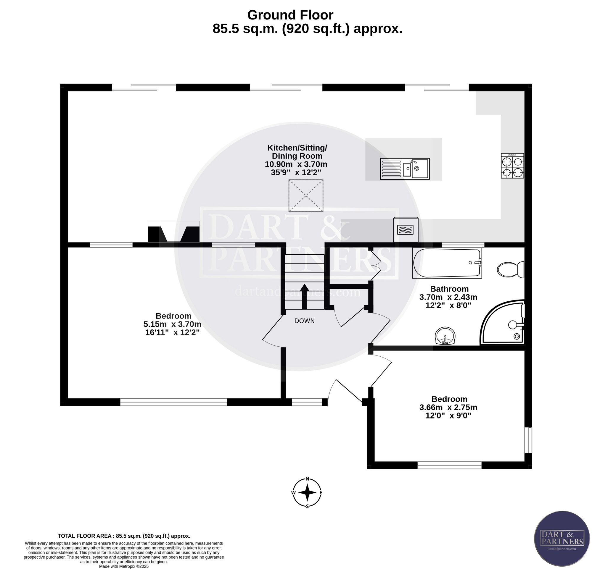 42 West Cliff Road, Dawlish floorplan