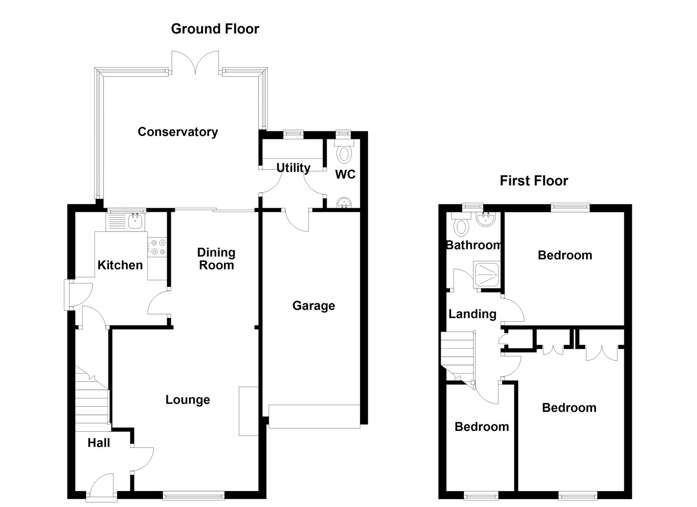 52, Russell Crescent, Sleaford floorplan