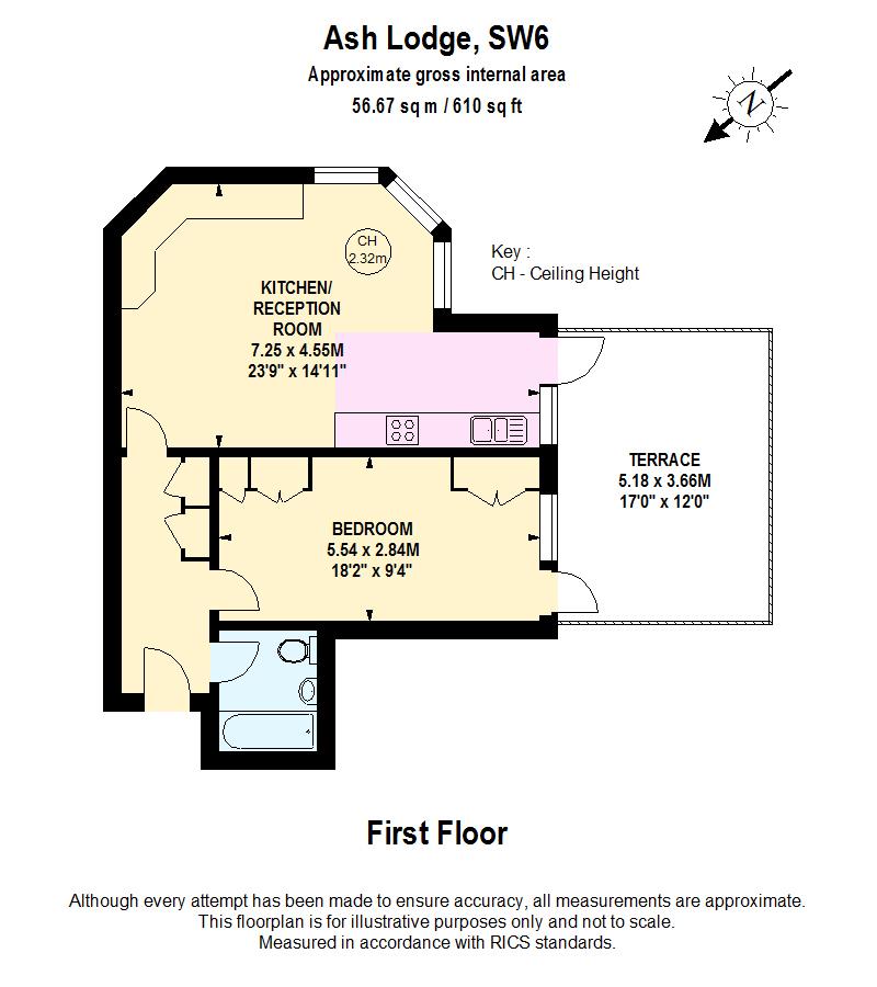 Flat 3, Ash Lodge, 7 Eternit Walk, London floorplan