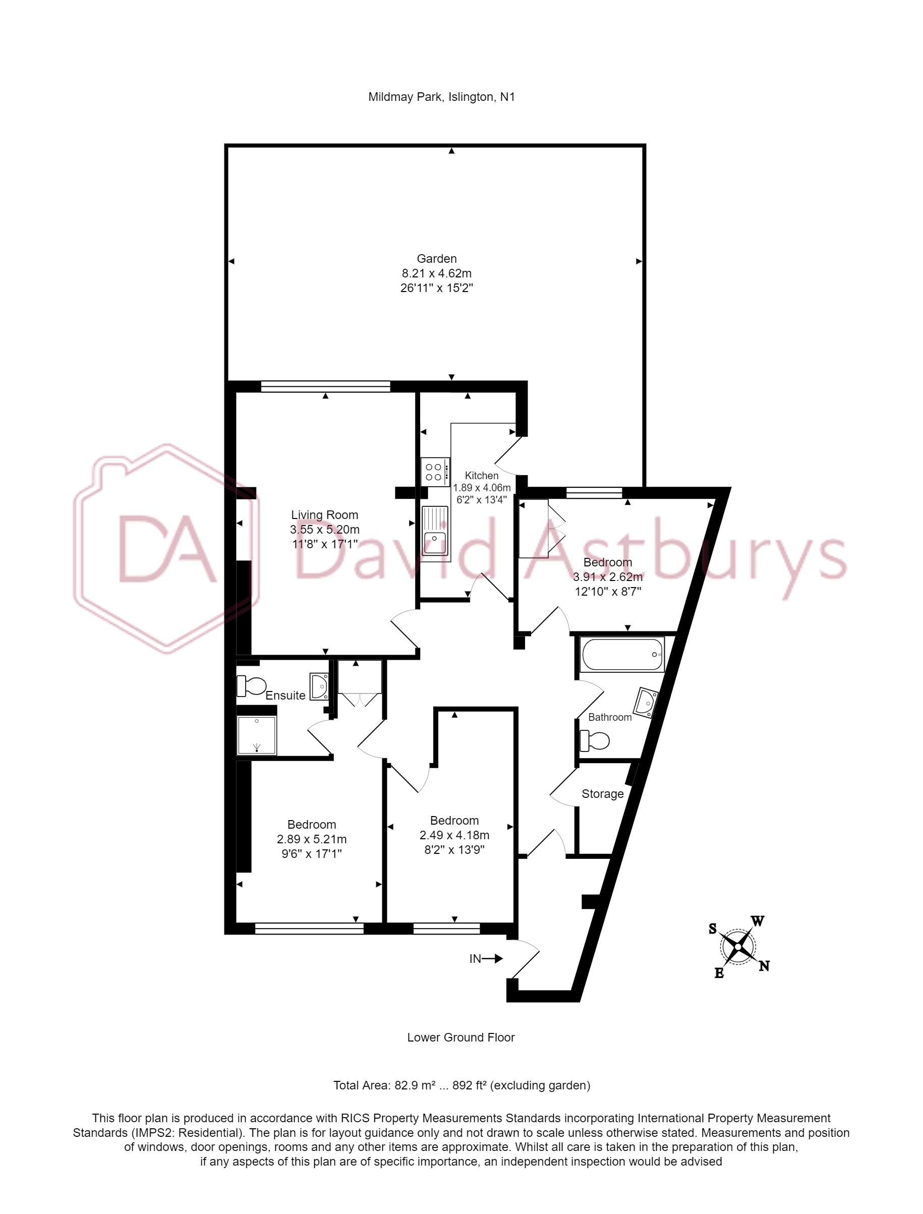 Flat 1, 47, Mildmay Park, Islington floorplan
