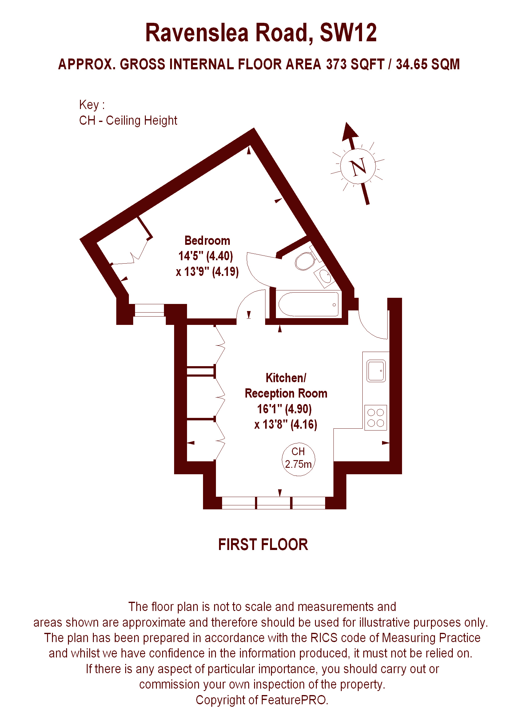 1 Bedrooms Flat for sale in Ravenslea Road, London SW12