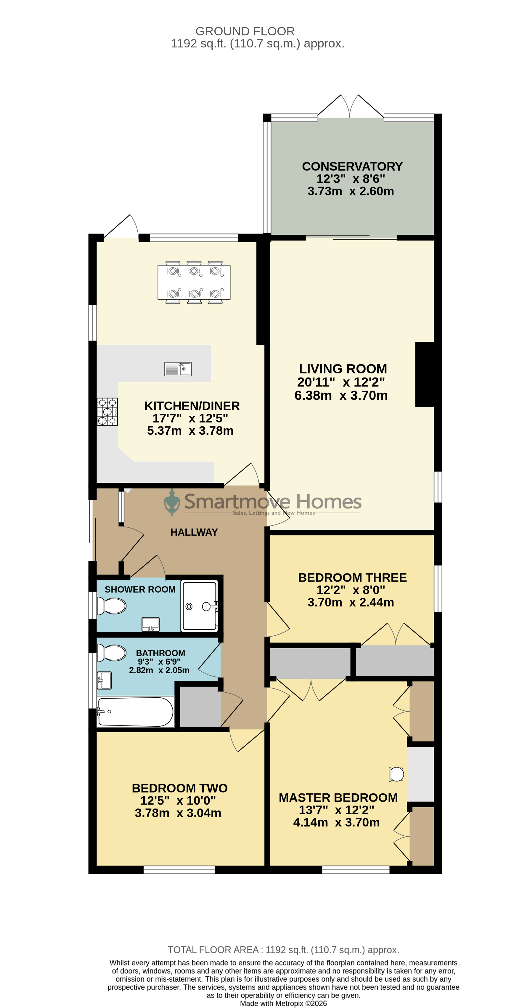 32, Launceston Road, Walsall floorplan