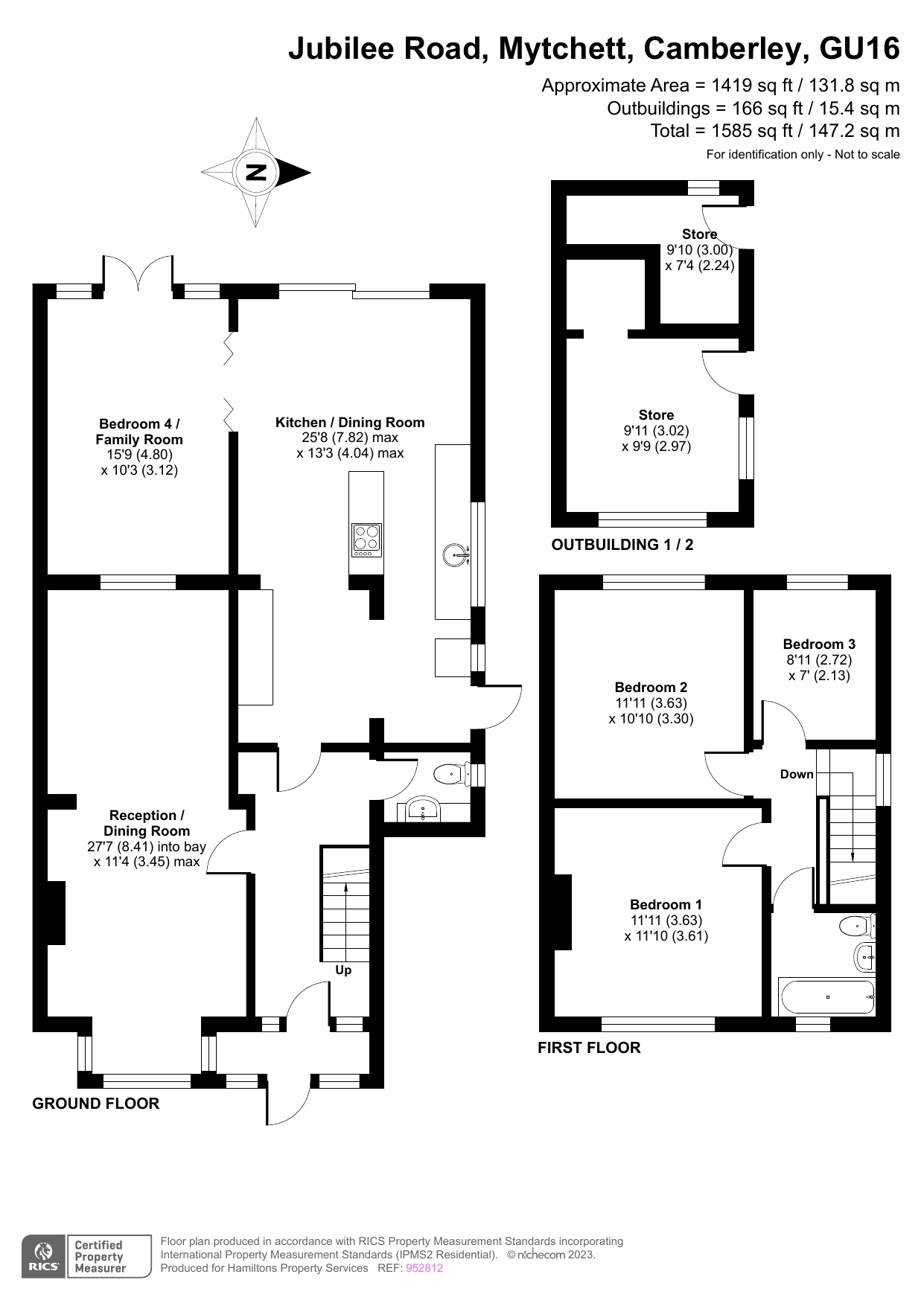 Jubilee Road, Mytchett, Camberley, Surrey GU16, 4 bedroom semidetached