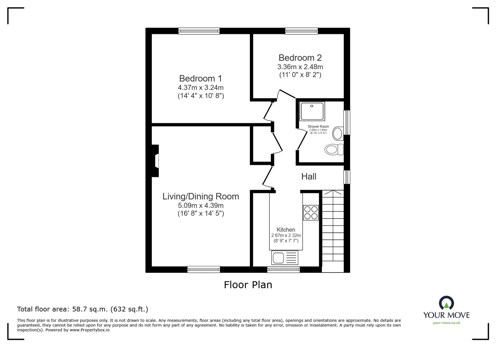 2B,, Oak Close, West Sussex floorplan