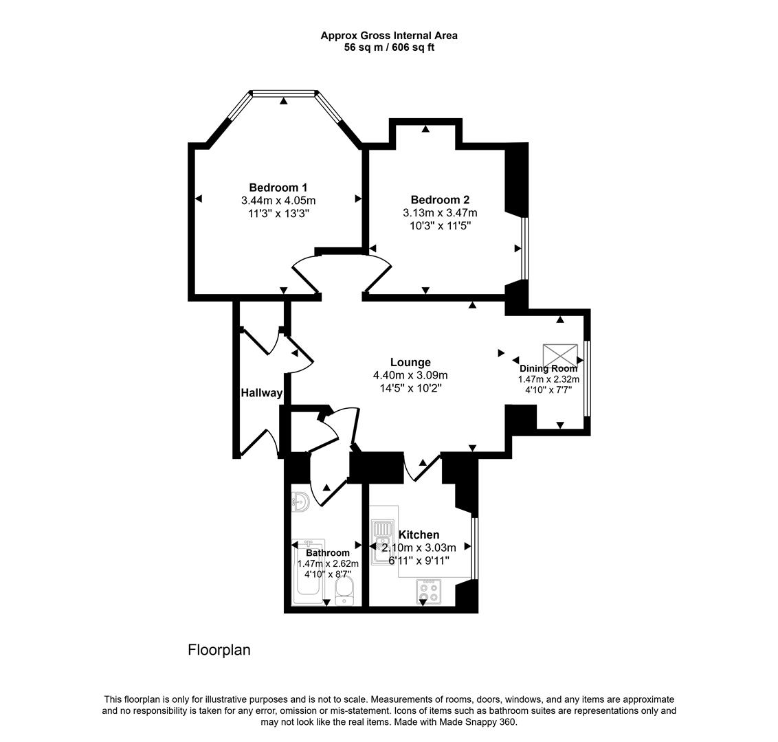 2 The Hilton, Warren Street, Tenby floorplan
