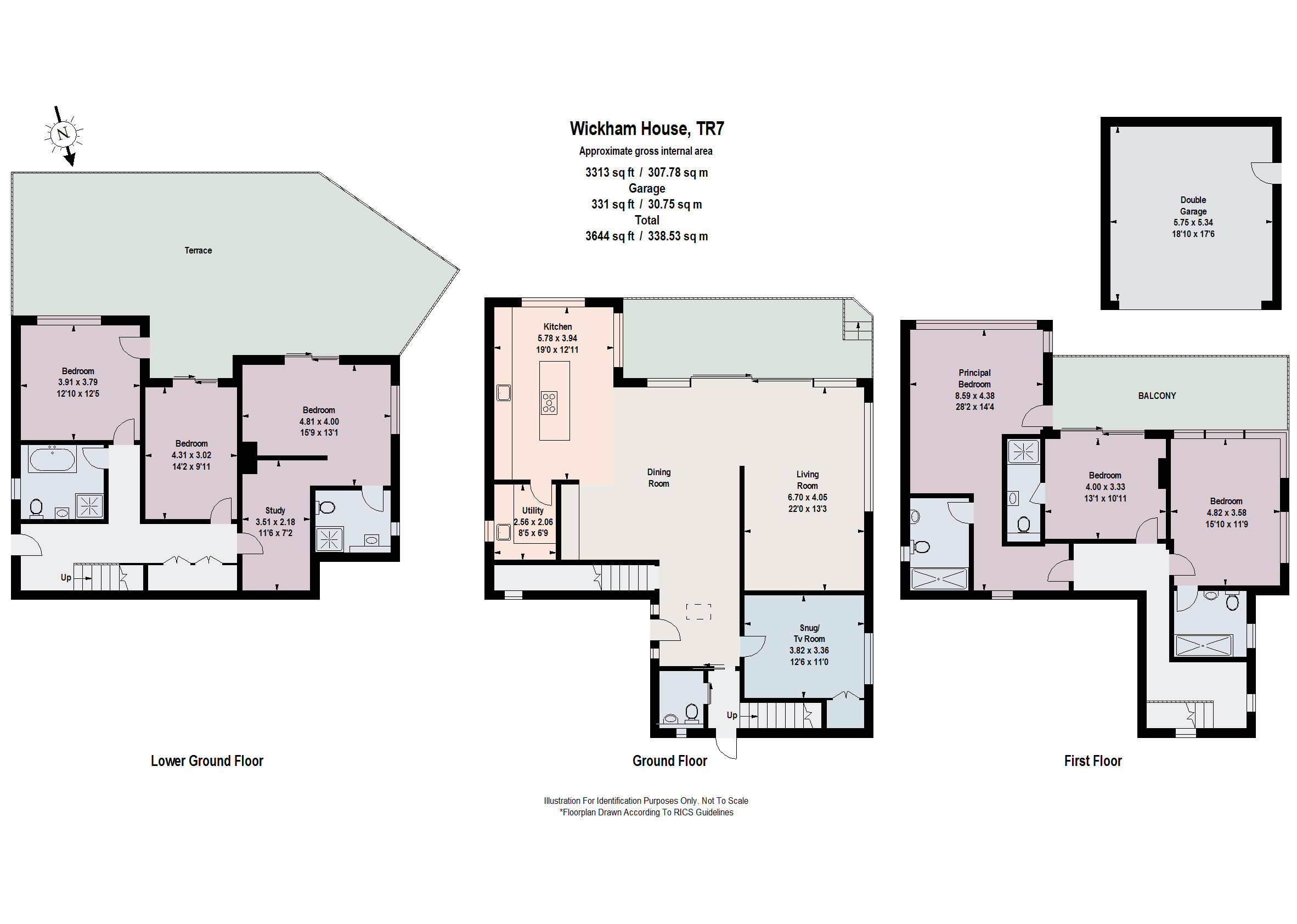 Wickham House, 15, Riverside Crescent, Cornwall floorplan