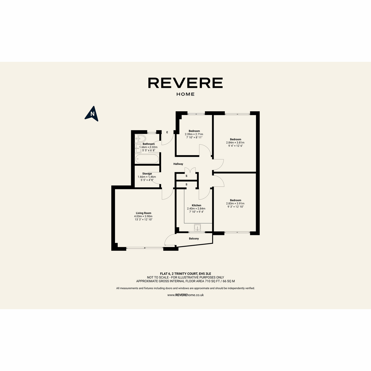Flat Flat 6, 2, Trinity Court, Edinburgh floorplan