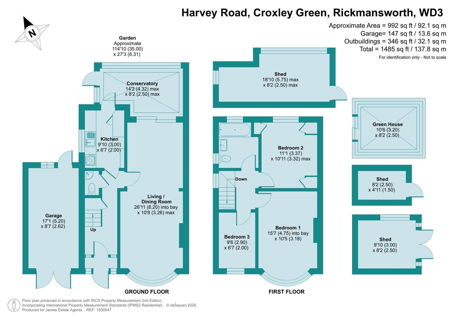 54, Harvey Road, Rickmansworth floorplan