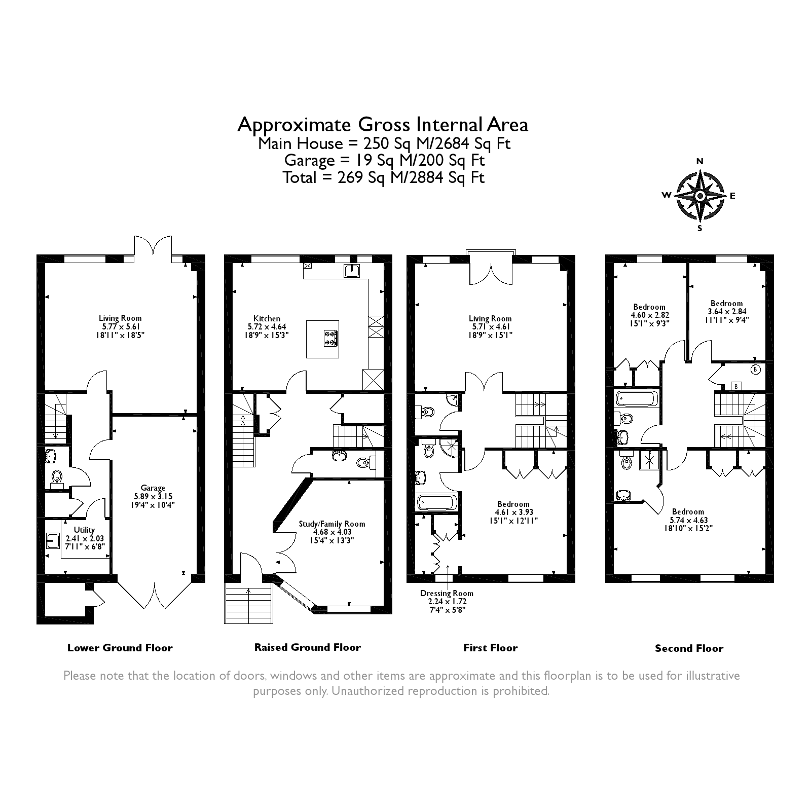 4 Bedrooms Town house for sale in Haines Court, Weybridge KT13