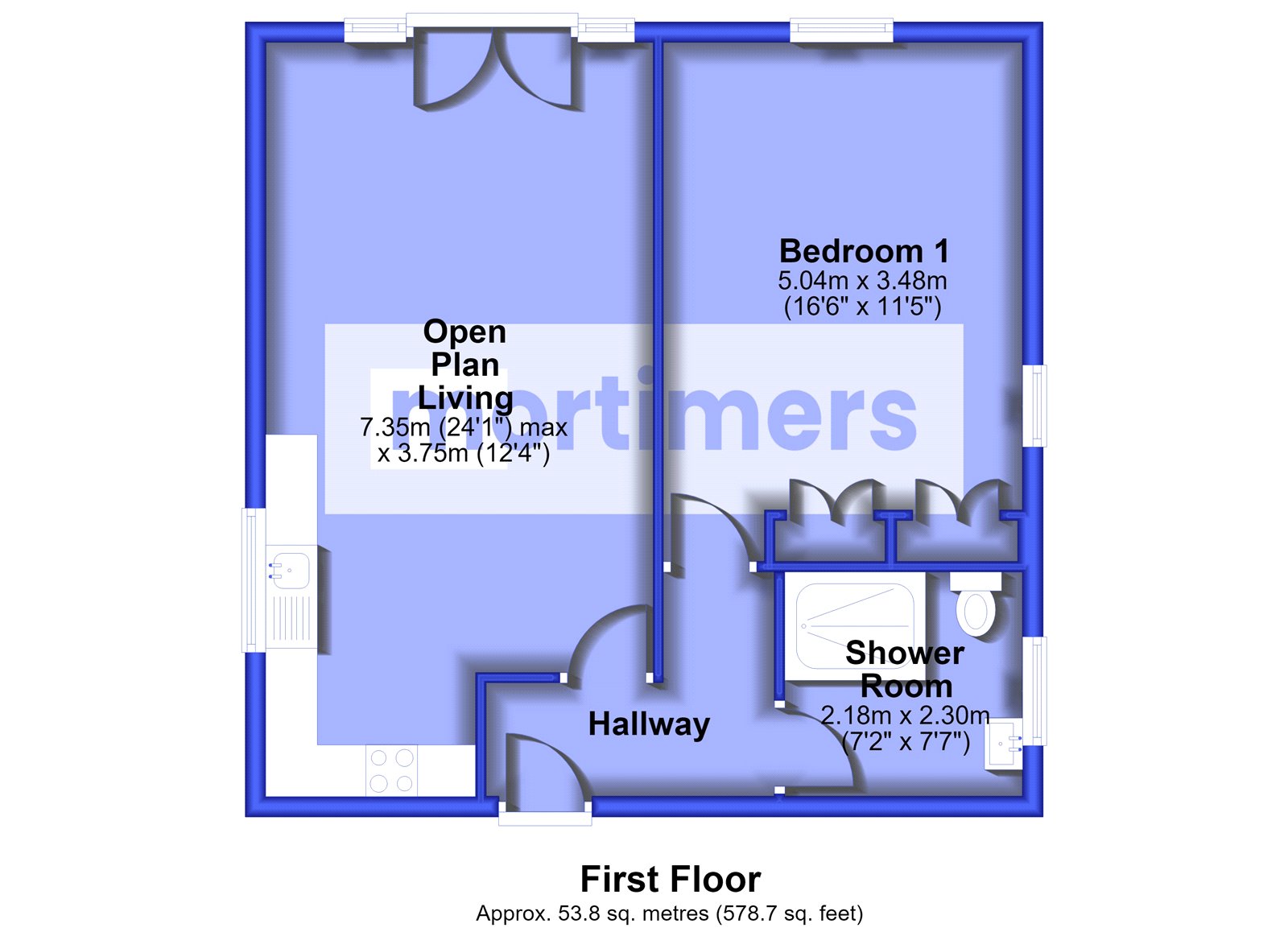 Apartment 6, Kings Court,, New Market Street, Lancashire floorplan
