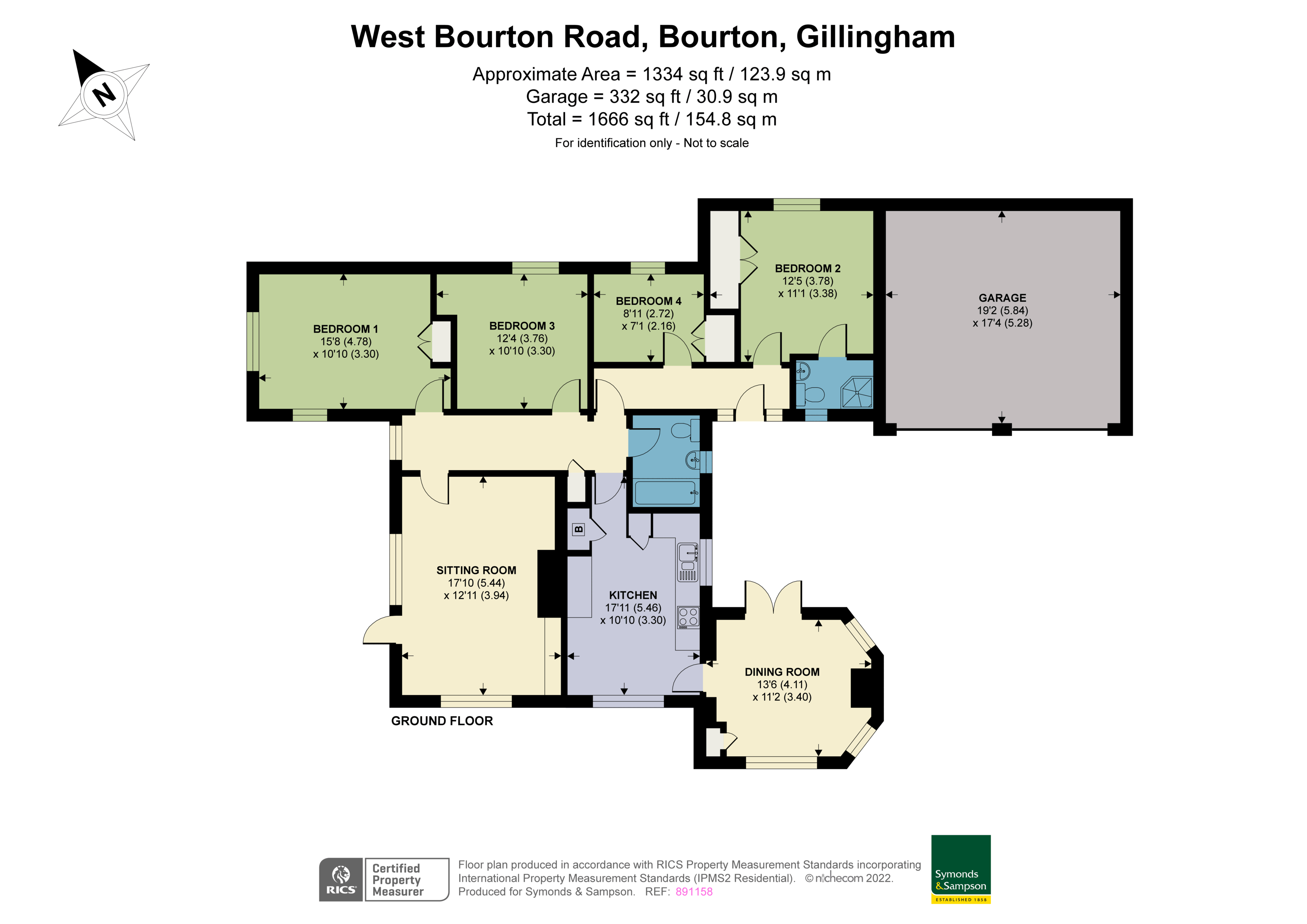West Bourton Road, Bourton, Gillingham, Dorset SP8, 4 bedroom bungalow