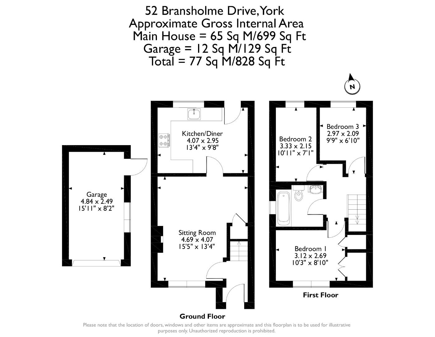 Bransholme Drive, York, North Yorkshire YO30, 3 bedroom end terrace
