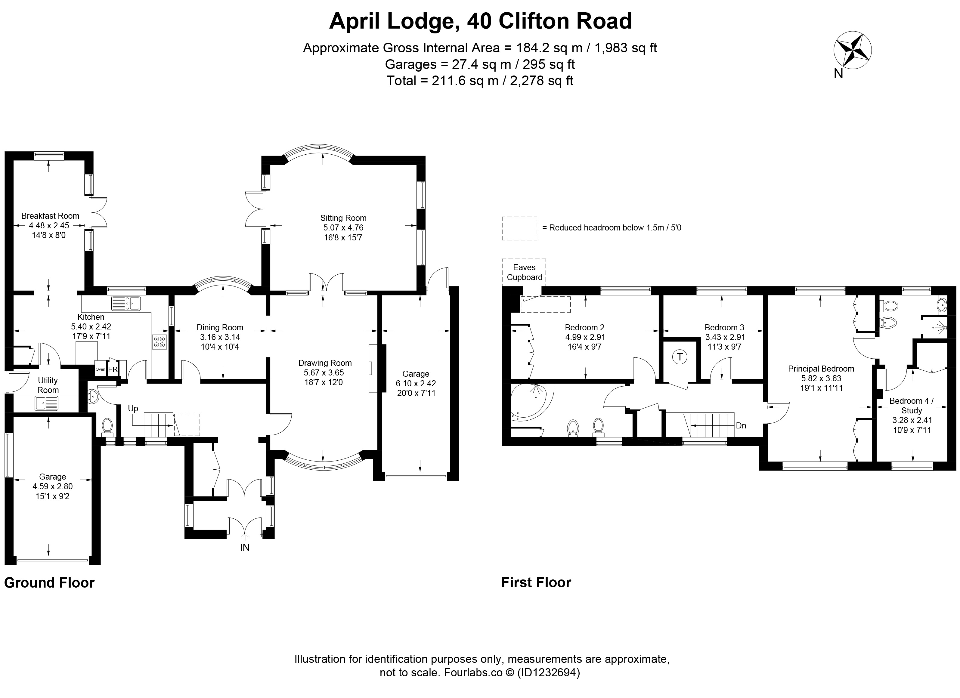 April Lodge, 40, Clifton Road, Buckinghamshire floorplan