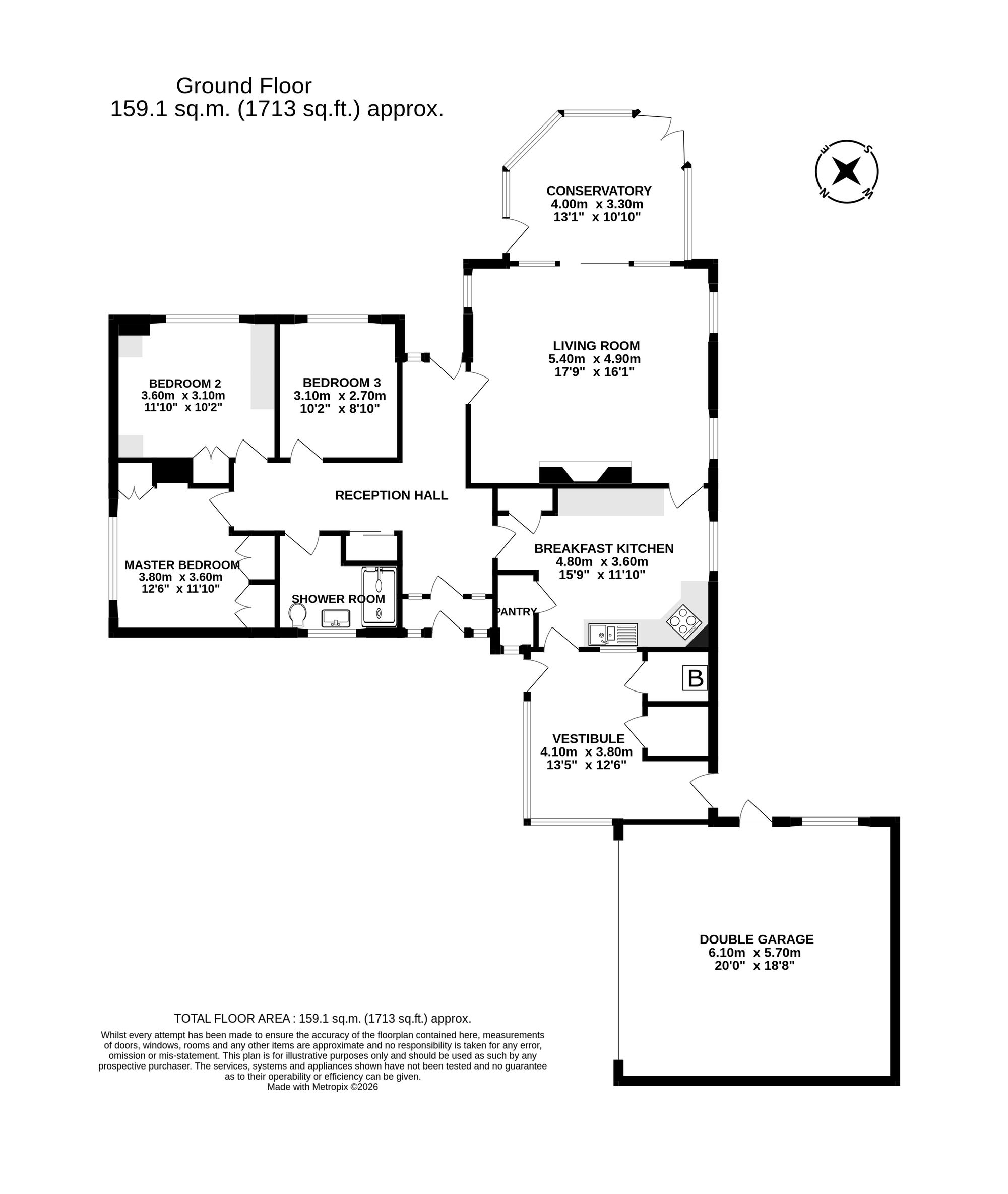 The Bungalow, Saddlers Wells, Tarporley floorplan