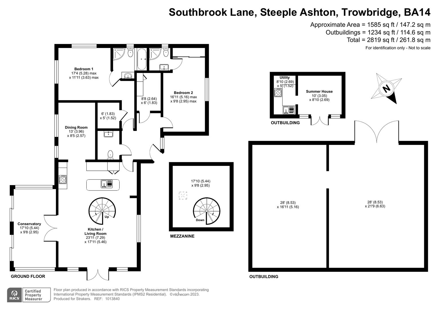 Southbrook Lane, Steeple Ashton, Trowbridge BA14, 2 bedroom detached