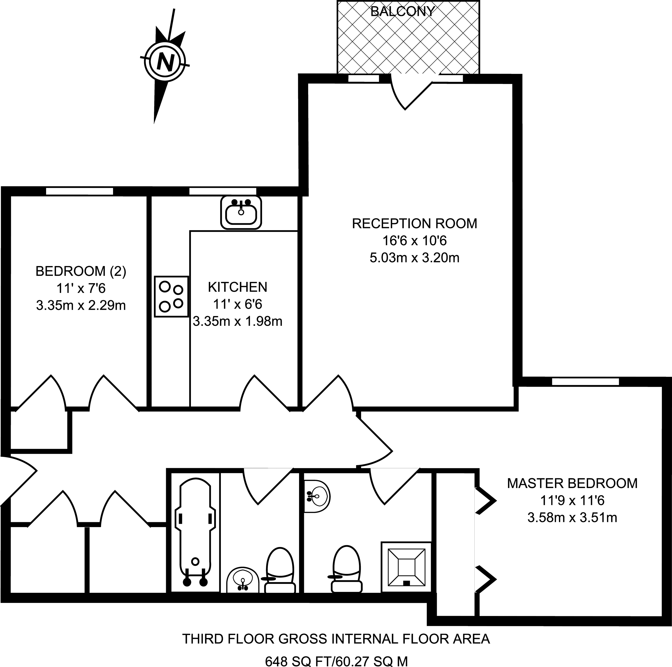 2 Bedrooms Flat to rent in Ribblesdale Avenue, Friern Barnet N11