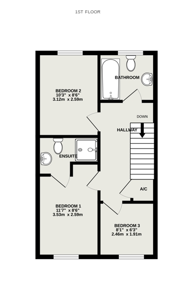 1 Orchard Court,, Station Road, Taunton floorplan