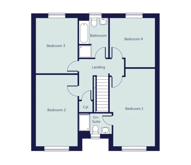 THE COTTONWOOD,, THE COTTONWOOD At Priory Meadows, Gloucester floorplan