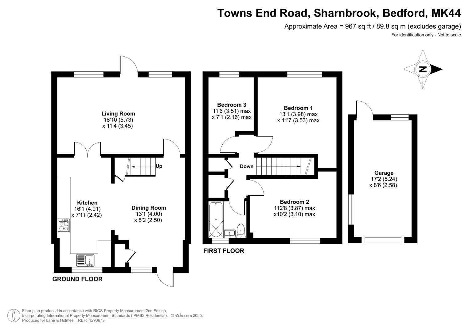 1, Towns End Road, Sharnbrook floorplan