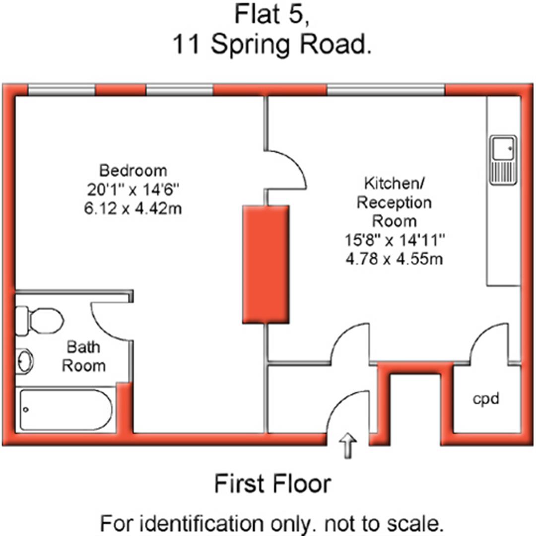 1 Bedrooms Flat to rent in Flat 5, 11 Spring Road, Headingley LS6