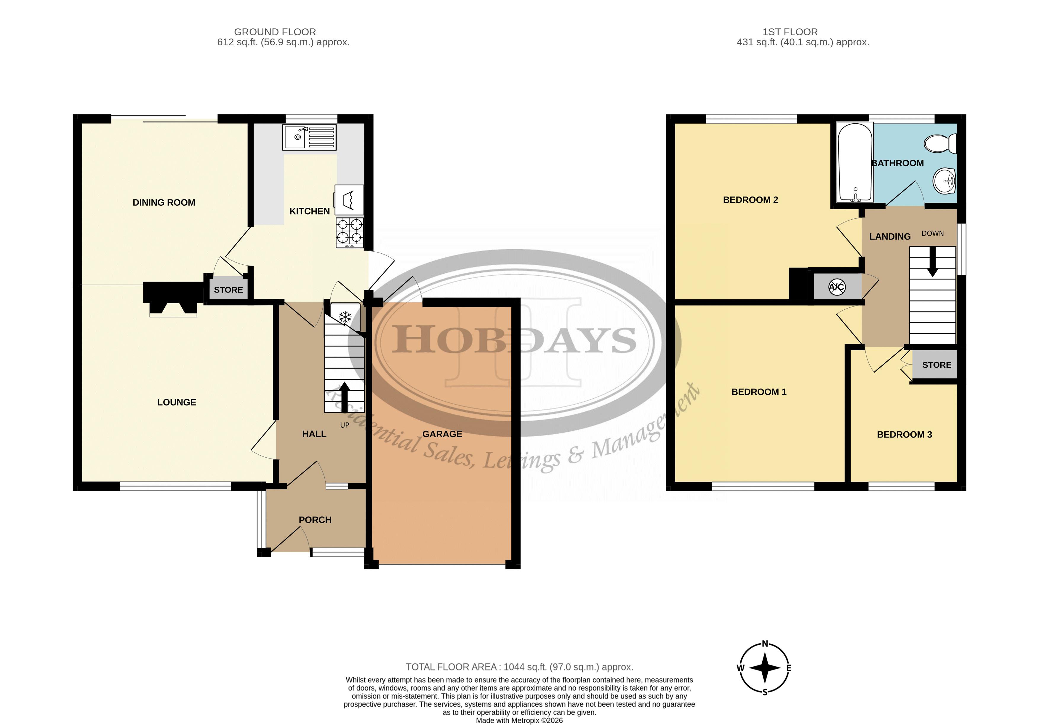 23, Tiverton Road, Potters Bar floorplan