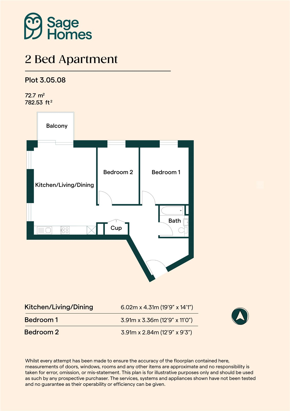 Apartment 57, 1 Station Road, London floorplan