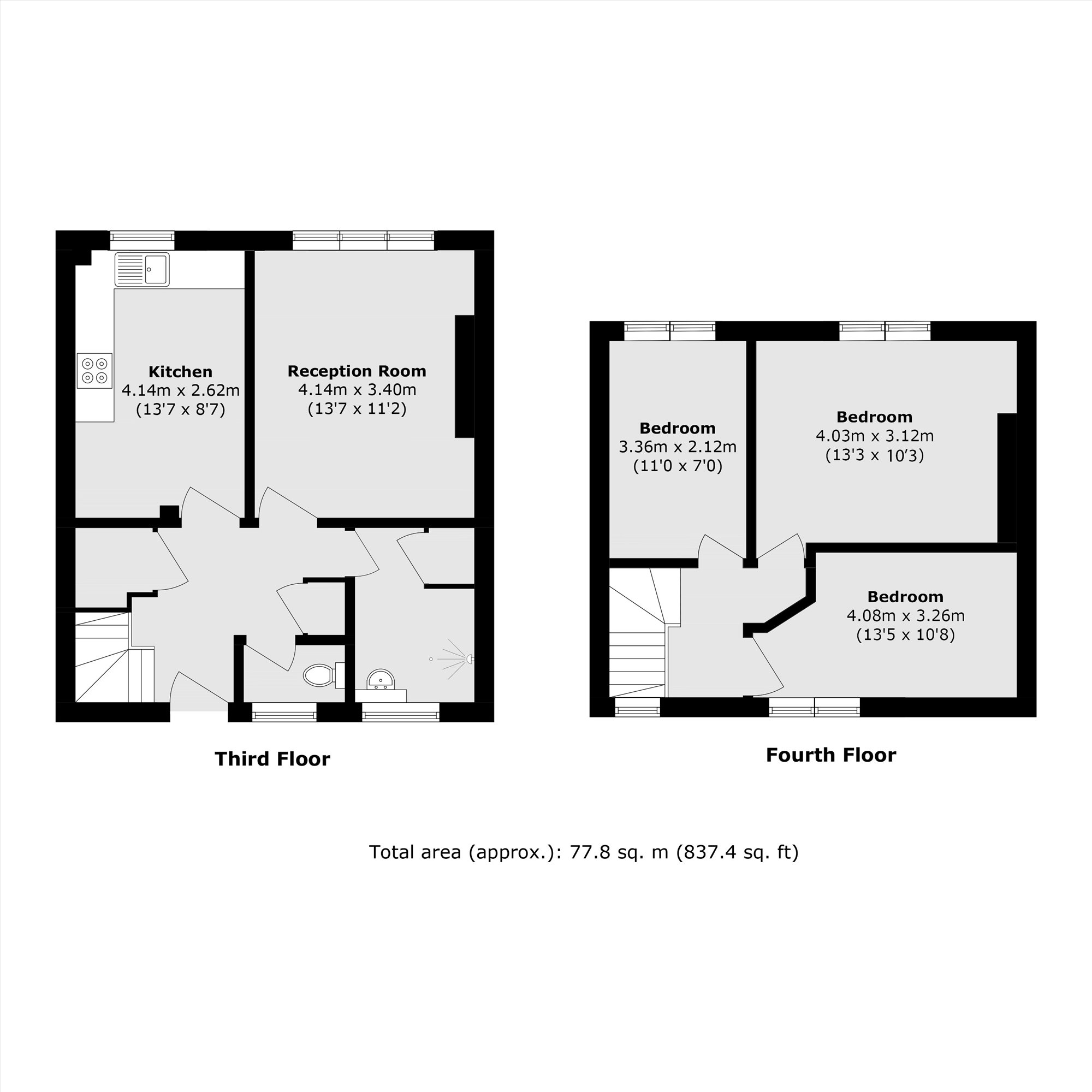 Flat 1st And 2nd Floor, 187, Prince Of Wales Road, London floorplan
