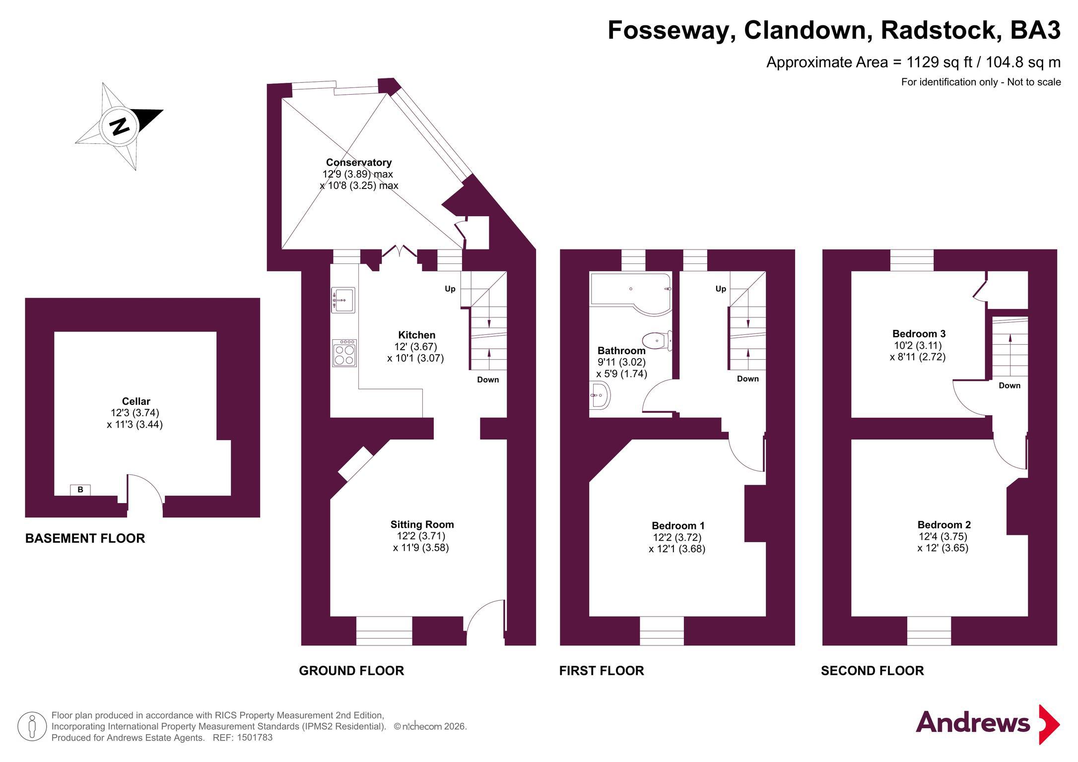 2, Fosseway, Radstock floorplan